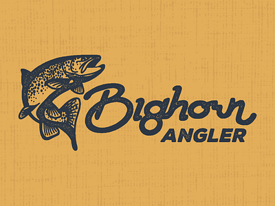 Bighorn Angler Logo fish fishing flyfishing hand lettering lettering logo logotype trout