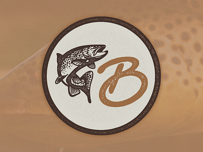 Bighorn Patch design fish fly flyfish illustration logo mark patch trout