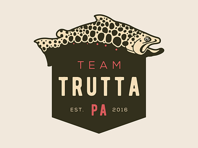 Team Trutta Logo design fish illustration logo trout trutta