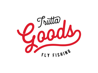 Trutta Goods updated logo branding design flyfishing illustration logo typography