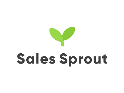 Sales Sprout Logo green leaf logo sales sprout