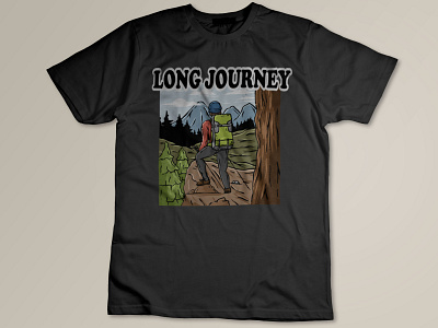 Hiking Tshirt Illustration design