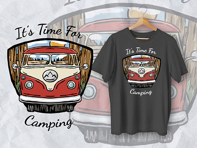 Campervan Tshirt Illustration