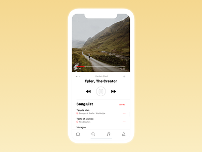 Music Player with Song List 009 dailyui music music player player song