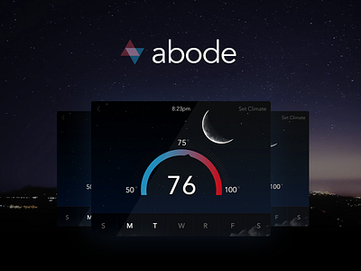 abode avenir calendar dial mark thermostat turn ui ux