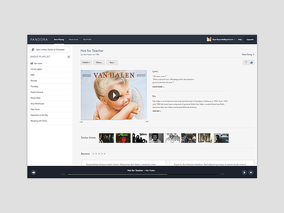 Pandora Redesign app avenir handsome challenge media music pandora player redesign ui ux