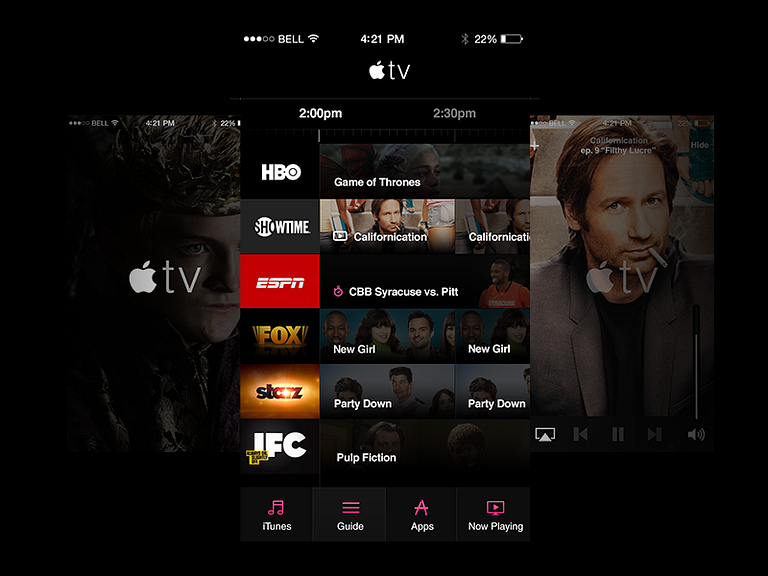 Apple TV Guide for iOS by Bryce Thompson on Dribbble