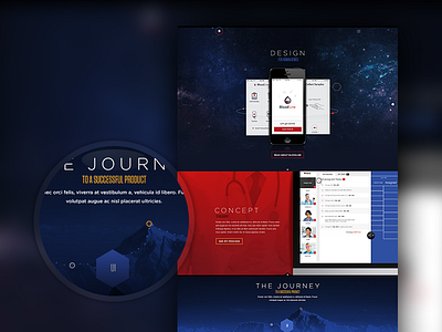 Personal Site Progress blue gotham red scroller ui ux