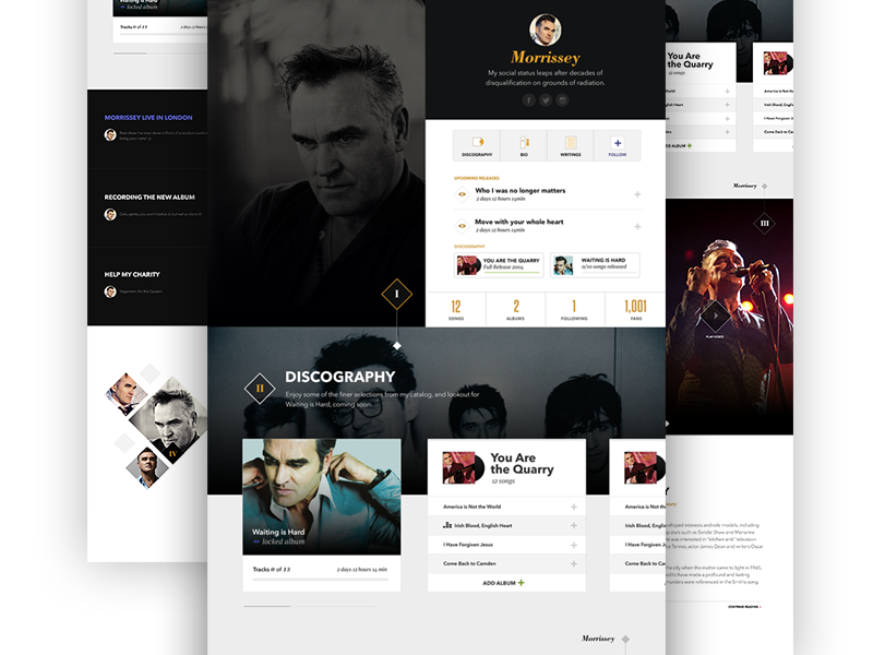 Morrissey Profile by Bryce Thompson on Dribbble
