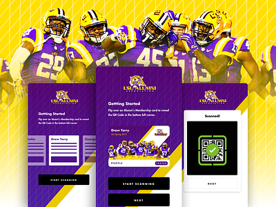 Card Reader UI background card football futura gold pattern purple sports