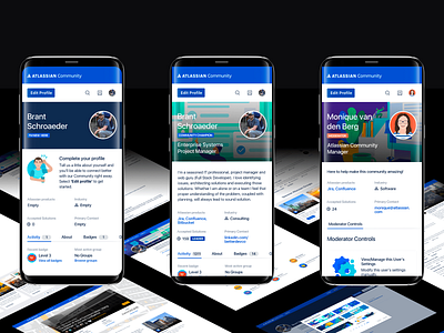 Atlassian Enhanced Profiles agency animation atlassian community futura platform portfolio productdesign saas servicedesign ui ux