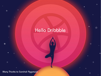 Hello Dribbble debut dribbble hello namaskaram ui ux