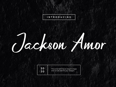 Jackson Amor Handwritten Script #1 app branding design graphic design illustration logo typography ui ux vector