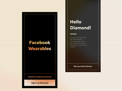 Facebook Wearables app colours design flat identity ios minimal mobile mobile ui ui ux vector