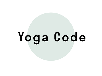 Logo for YogaCode branding code colours flat icon identity illustration lettering logo minimal shapes type typography vector yoga