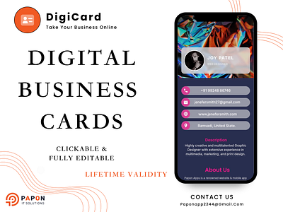 The Best Digital Business Card - DigiCard 3d animation branding graphic design logo motion graphics ui