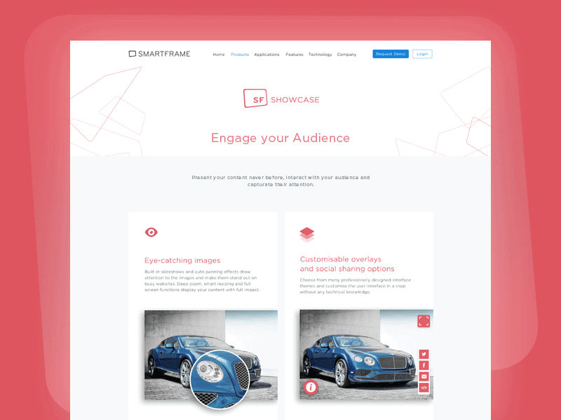 SF Showcase animation product page productpage prototype ui ux web website