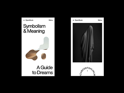 Dream Guide II – Mobile art direction concept design dreams editorial exploration figma guide helvetica index layout minimal mobile mobile ui typography ui web website