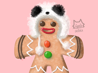 broken gingerbread man cartoon
