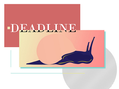 deadline is coming collage design gradient illustration type design vector