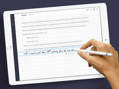 Notes App class handwriting ipad pro notes pencil writing