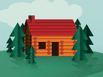 Log Cabin grain illustration vector