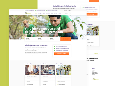 Redesign concept for a volunteer website