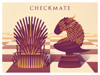 GAME OF THRONES (checkmate) albania chess creative creative design daenerys targaryen design game game of thrones got jetmir lubonja jon snow vector