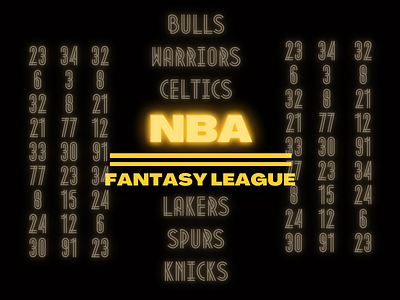 NBA Fantasy League background basket basquetbol branding fantasy league graphic design illustration logo nba sports
