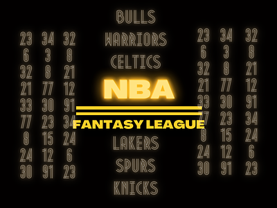 NBA Fantasy League background basket basquetbol branding fantasy league graphic design illustration logo nba sports