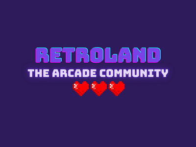 Logo: Retroland Community arcade branding graphic design logo retro
