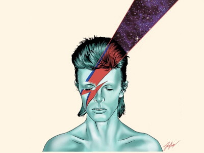 Space Oddity bowie davidbowie diamonddogs outerspace procreate spaceart