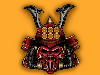 Cyborg Samurai design fallout gaming logo samurai steampunk youtube