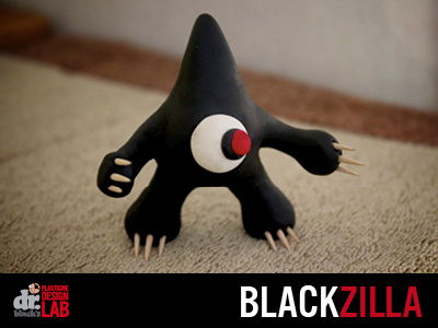 Dr Black's BLACKZILLA figurine figurines modelling clay plasticine sculpture