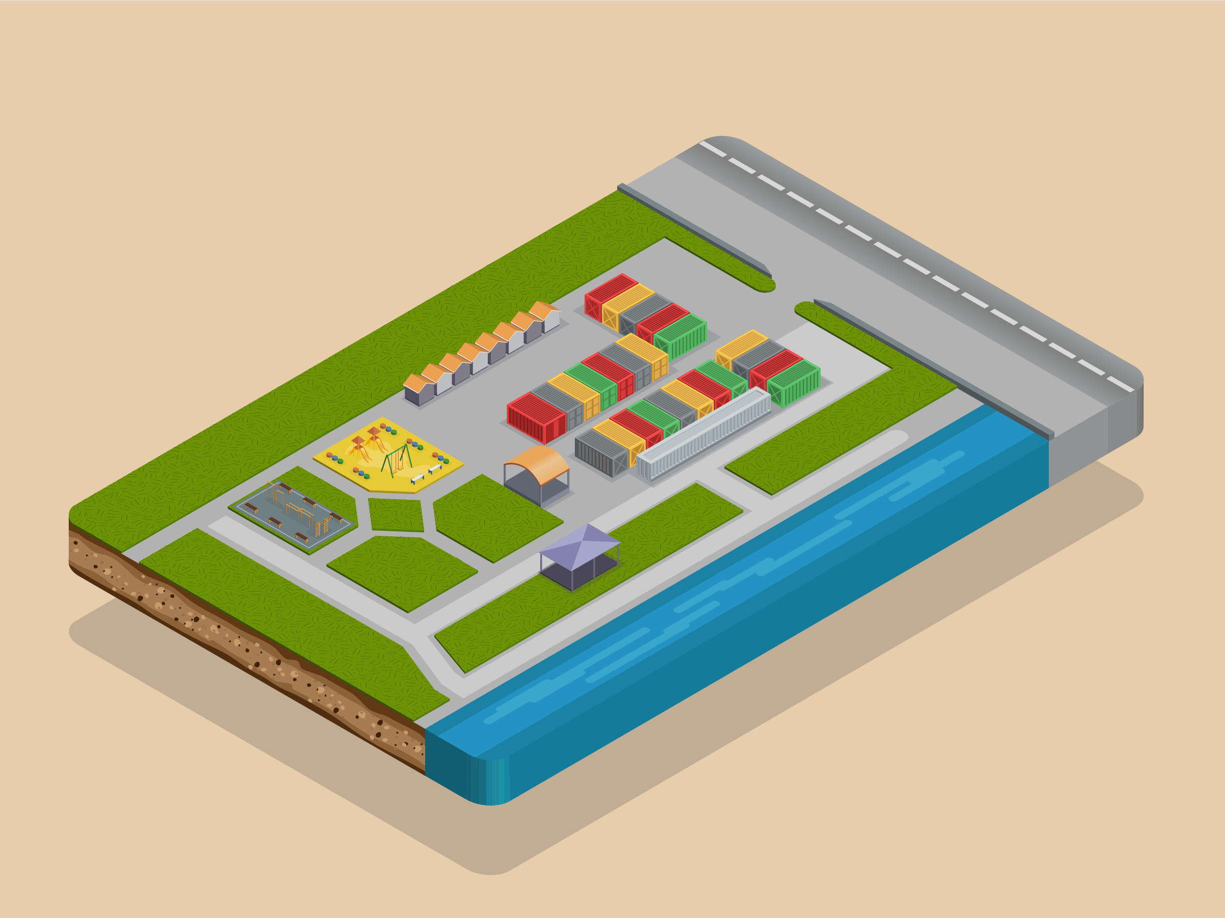 3d Map Of Box Park In Kiev By Orangesystems On Dribbble