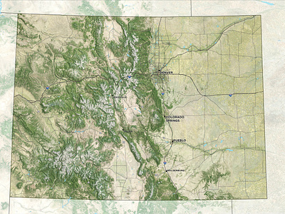 Colorado Cartographic Realism Basemap