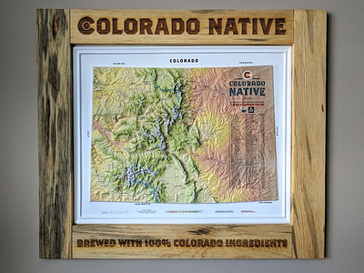 Colorado Native 3D Extruded Map 3d beer brewery cartography colorado gis map maps