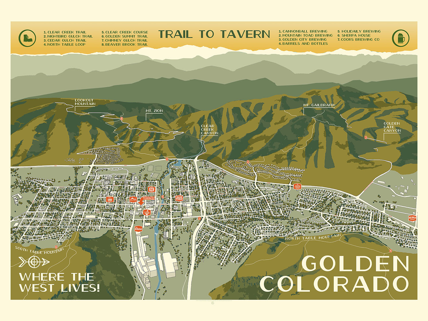 tourist map of golden colorado