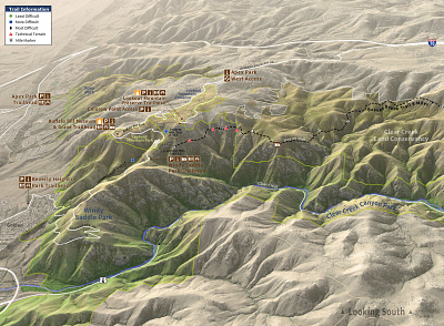 Beaver Brook Trail 3D Map 3d cartography colorado conservation denver gis golden map maps parks