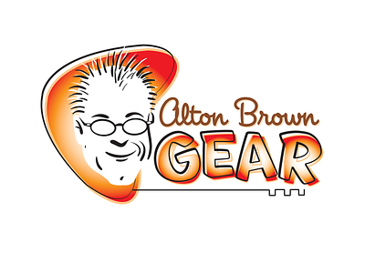 Alton Brown Logo identity logo script