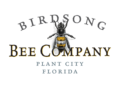 Birdsong Bee Company Logo branding identity logo