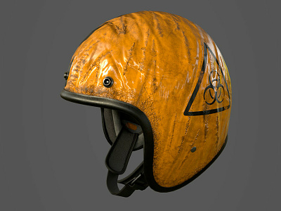 Motorcycle Helmet 004 3d game art maya modeling substance painter