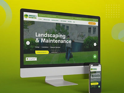 Landscaping Company Website graphic design web design website