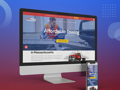 Towing Company Website graphic design web design website