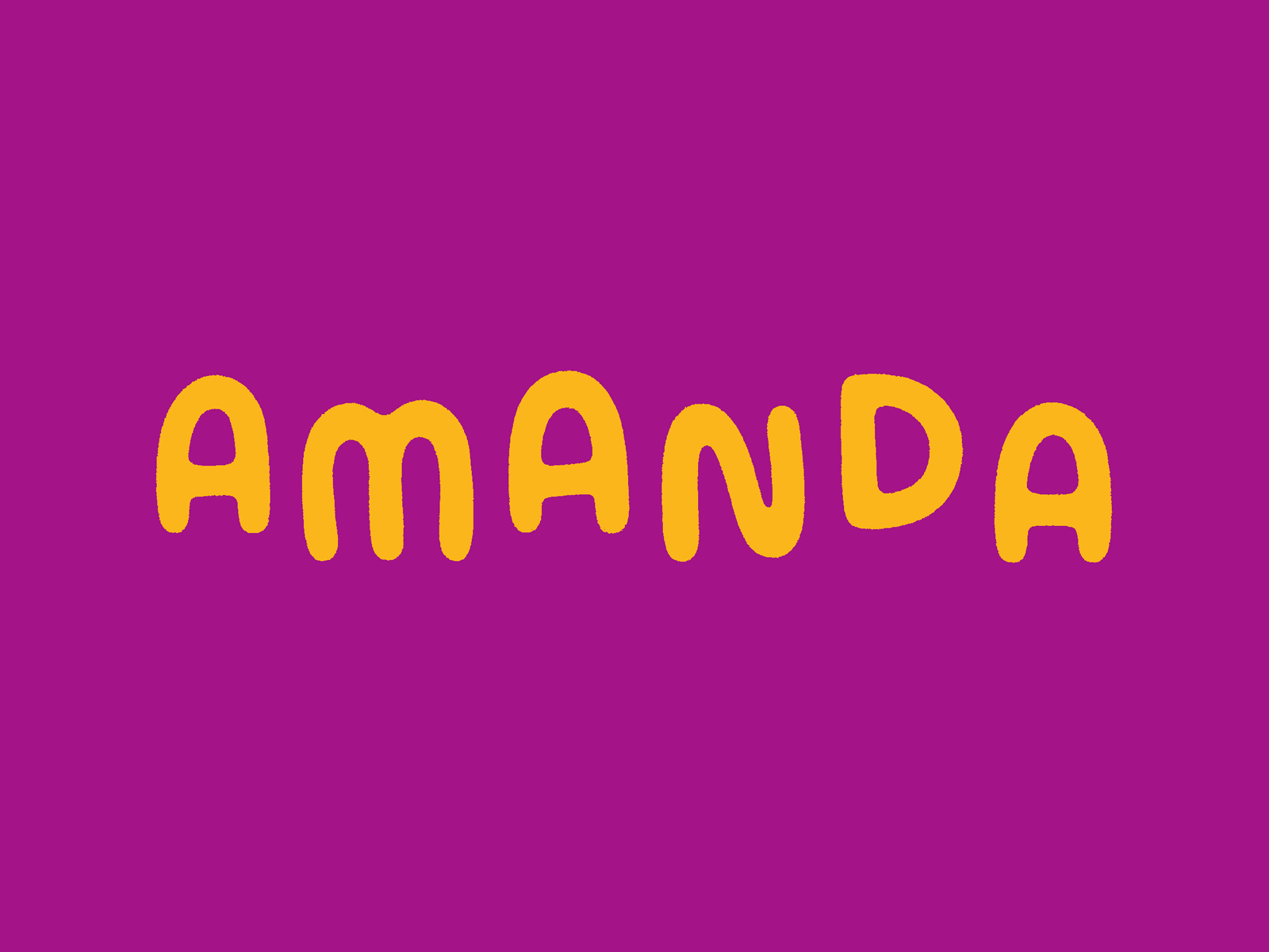 Amanda Show branding design lettering logo morph animation procreate retro typography