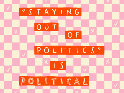A Political Post checkered illustration lettering politics procreate typography vote