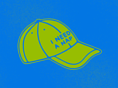 Hats & Naps flat hat icon illustration lettering procreate