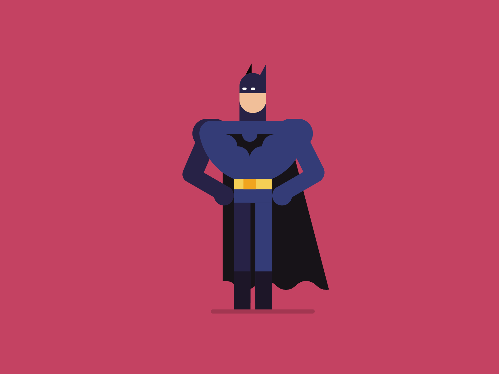 Batman batman character dc comics detail flat illustration flat illustrator flat vector hero motion design motion graphics motion graphics animation motion graphics design vector