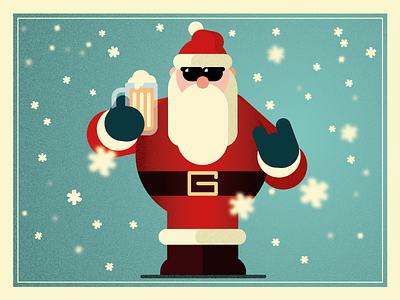 Ho, ho, hold my beer! beer christmas design flat vector flatvector illustration illustrator santaclaus vector