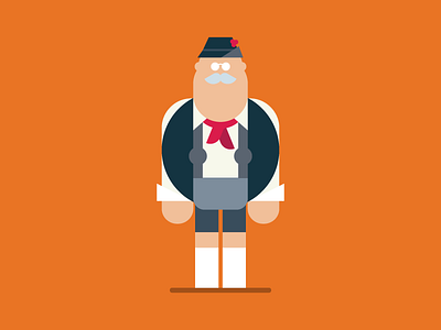 Bavarian man bavarian character character design flatvector illustration illustrator vector